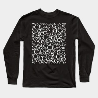 C - Typography (White) Long Sleeve T-Shirt